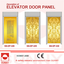 Aguafuerte Panel de la puerta del acero inoxidable para la decoración de la cabina del elevador (SN-DP-328)